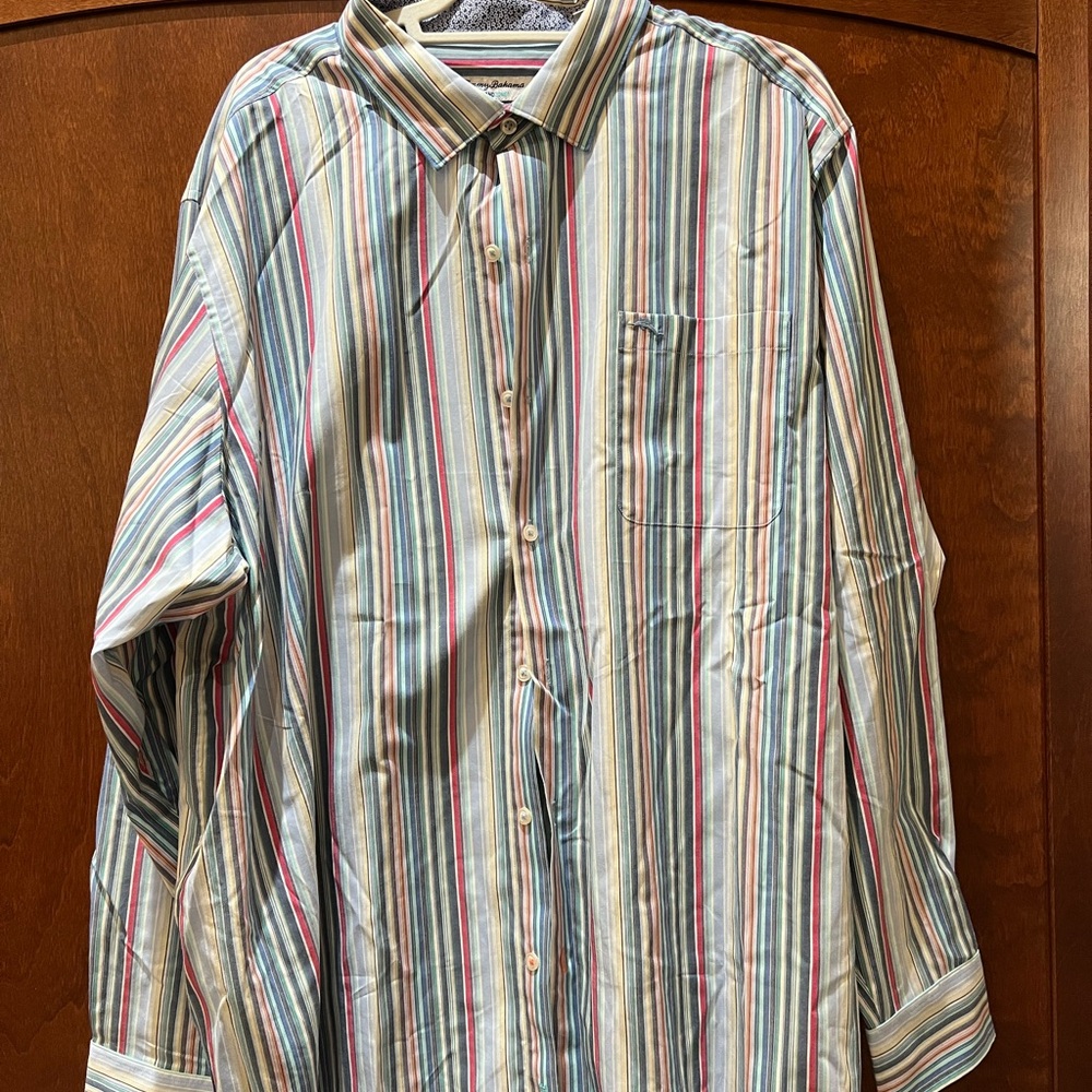 Tommy Bahama Multicolor Striped Button Down Shirt